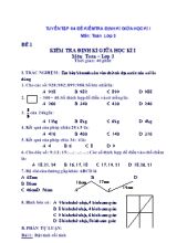 64 Đề ôn tập kiểm tra giữa học kì I môn Toán lớp 3